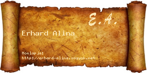 Erhard Alina névjegykártya